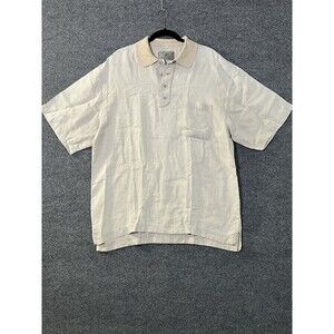 VINTAGE Territory Ahead Polo Shirt Mens 2XL XXL Beige Lightweight Breathable Men